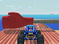 モンスタートラックのアスレチック運転ゲーム【Monster Truck Port Stunt】
