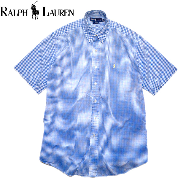 POLO Ralph Laurenラルフローレン関連ブランド半袖チェックシャツ画像＠古着屋カチカチ
