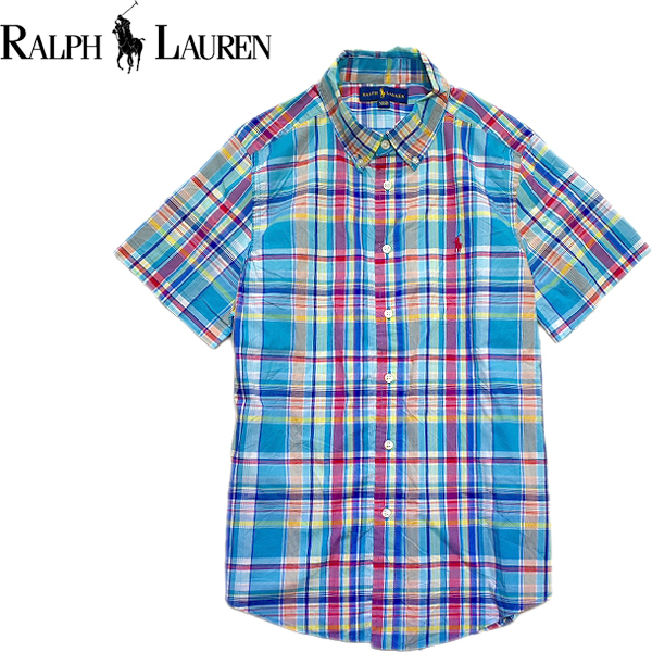 POLO Ralph Laurenラルフローレン関連ブランド半袖チェックシャツ画像＠古着屋カチカチ