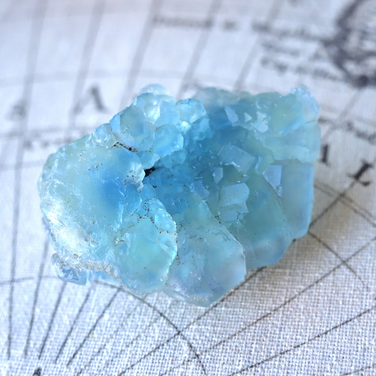 フローライト Cubic Blue Sea 中国産 86g/鉱物・結晶原石 - 天然石 