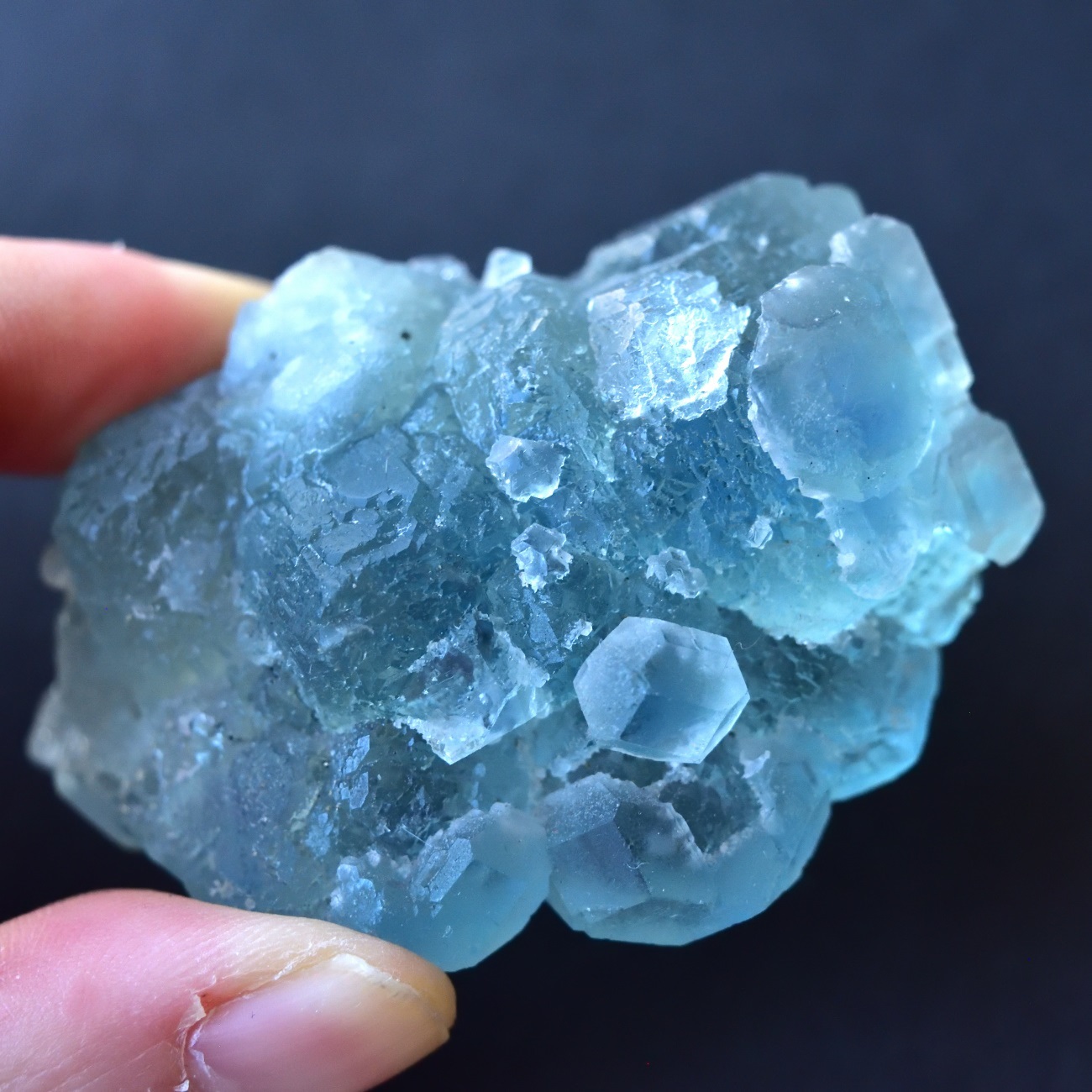 フローライト Cubic Blue Sea 中国産 86g/鉱物・結晶原石 - 天然石
