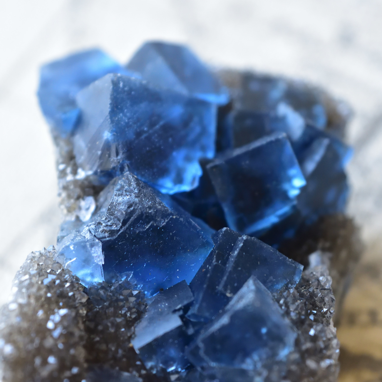 フローライト（蛍石） Indigo blue 中国・福建省産 83g/ 鉱物・結晶 