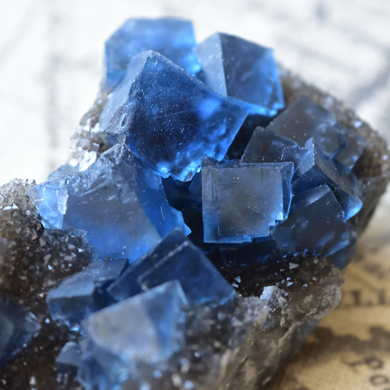 フローライト（蛍石） Indigo blue 中国・福建省産 83g/ 鉱物・結晶 