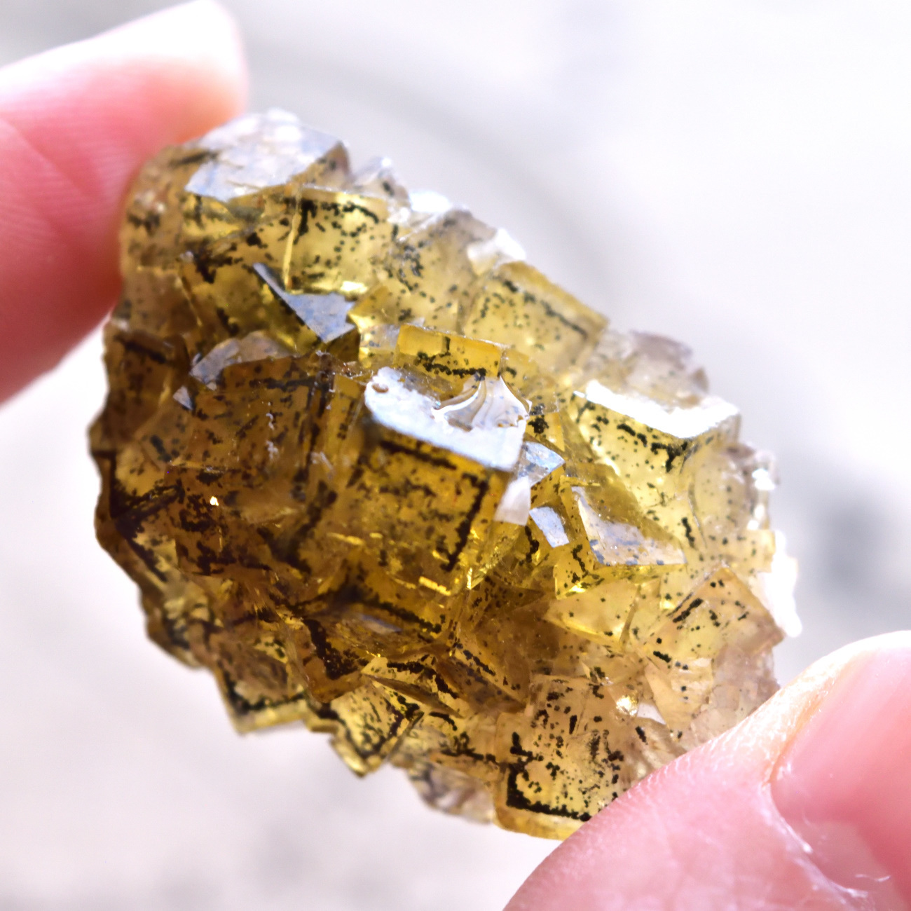 イエローフローライト（蛍石） スペイン産 20.1g/鉱物・結晶原石 