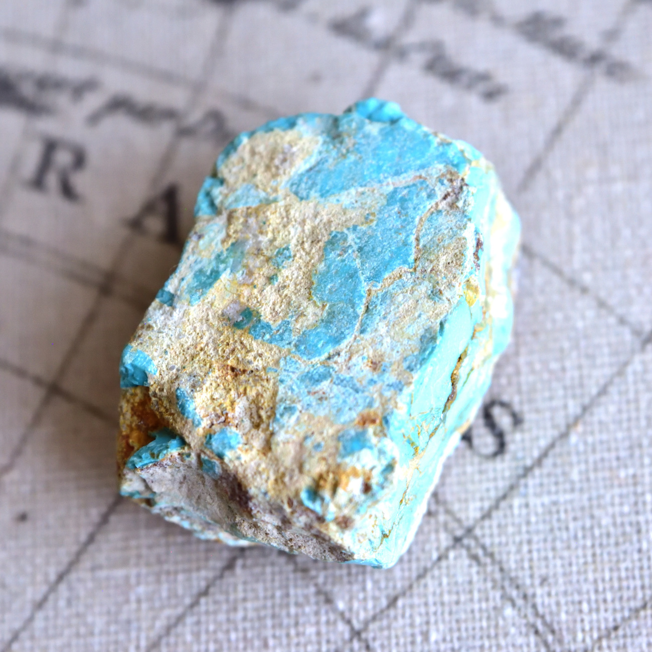 ナチュラルターコイズ トルコ石 イラン産 28.2g/鉱物・原石 - 天然石 