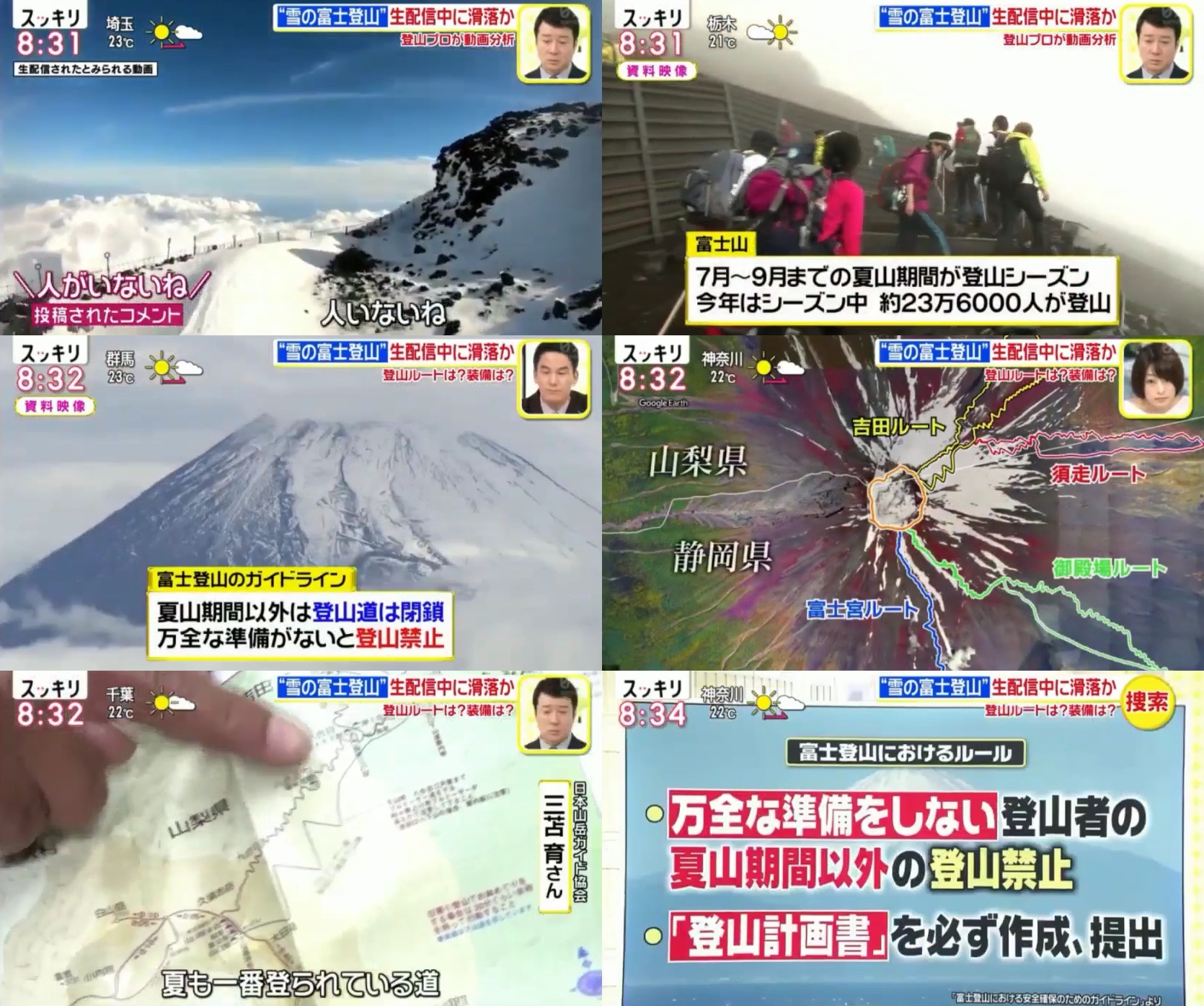 悲報 富士山で滑落したニコ生主の遺体が発見された模様 やらおん
